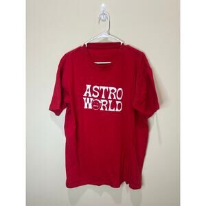 Travis Scott Sz XXL Astro World T-Shirt Red Graphic Tee